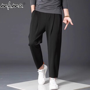 百搭宽松九分休闲裤 垂感运动裤 子男士 纯色小脚哈伦裤 新款 潮牌韩版