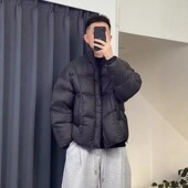 高级宽松时尚 冬季 新款 羽绒服男极简风帅气面包服休闲保暖加厚外套