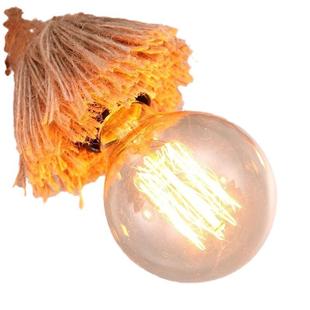 工复古业风格 吊灯厢餐厅咖啡店灯具饭店包灯意创麻绳吧台工艺吊灯