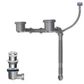 厂直销水洗菜盆下管单槽双槽带洗阀芯一体可清省空间下家水器防臭