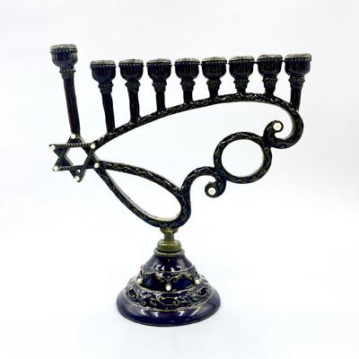 光明节九头烛台HanukkahMenorah蜡烛灯台婚庆摆台