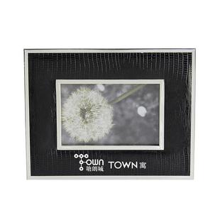 意LOGO金属相架摆银台色6寸创寸镭射打标7印字高档礼品相框