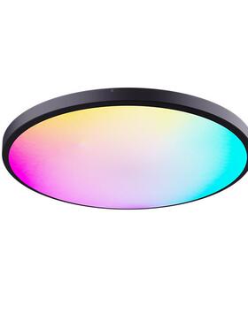 新KTK款吸顶吸灯RGBCW全彩调光调色能智RF遥控卧室圆l形ed顶灯