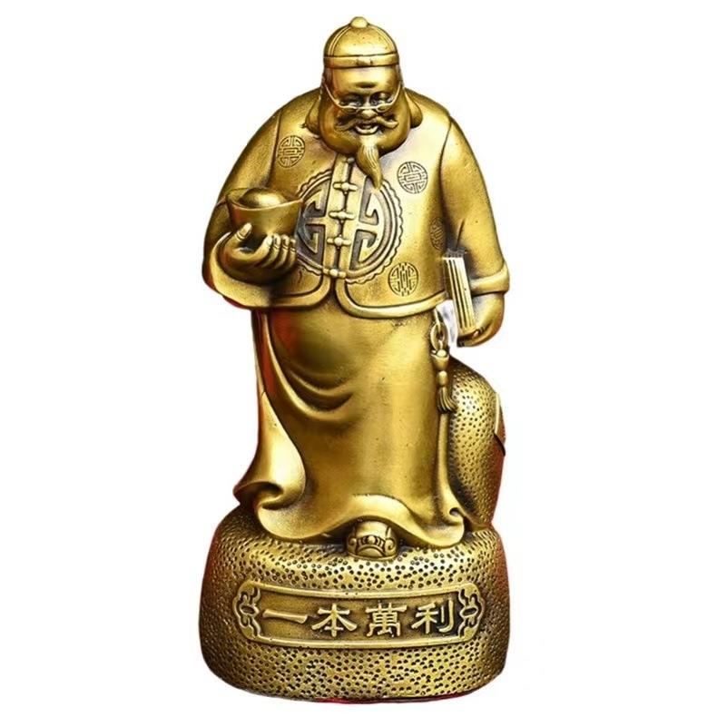 黄铜一本万利钱掌柜摆件店铺办公室装饰地主账房先生老财主钱老板