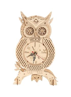 新品809猫头鹰3立体图木制玩D具益智拼拼装玩具创意摆件