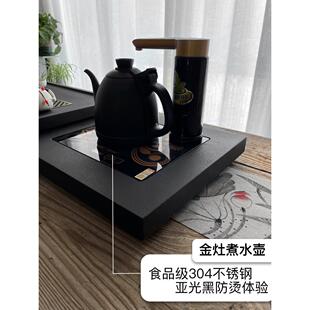 乌石茶盘石头盘yu641983家用烧水创意金功夫茶茶台流水养鱼茶具海