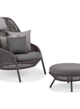 户外家具庭19669院编花露台懒人创意休闲室外藤园椅单双人发沙茶