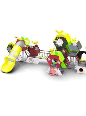 幼儿园户外YILI3954攀滑爬拓展合梯创蜂意巢组儿童乐园滑滑梯大型