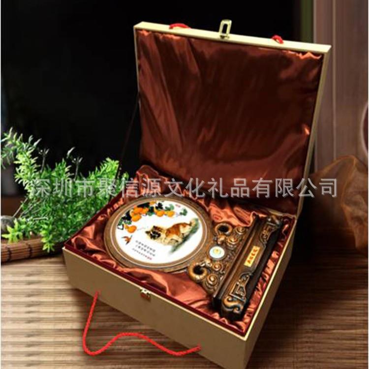 陶瓷圆盘摆件创意家居装饰摆件瓷器瓷盘工艺品周年庆典退休纪念品