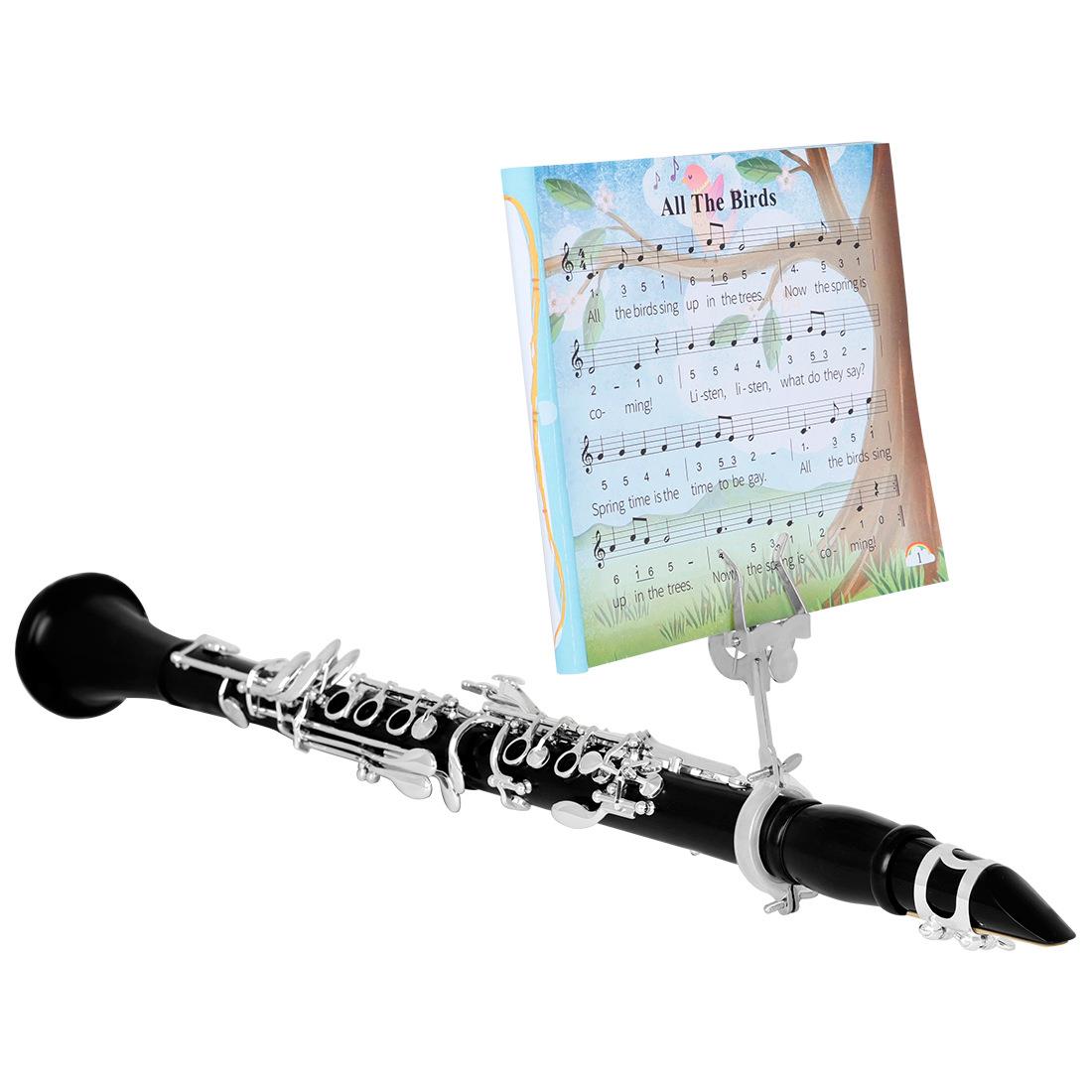 黑管乐谱夹子单簧管曲谱架双簧管行进乐谱架不锈钢便携式行进普夹图片
