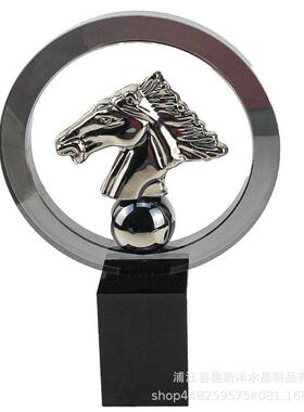 轻奢水晶马头件工样板房摆客厅关BJ-MT001艺术品酒店别墅玄软装饰