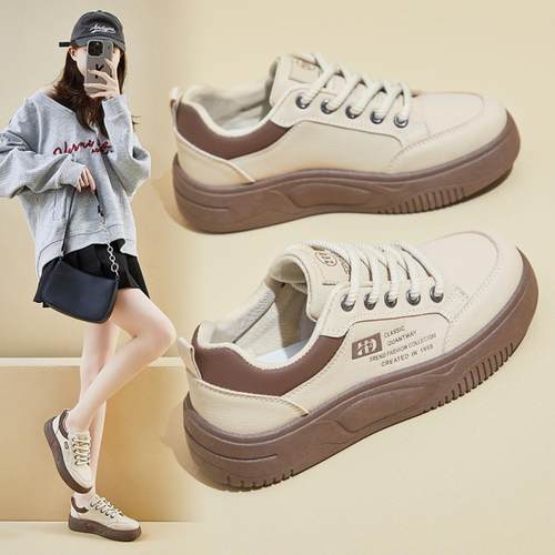 2025春季小白鞋新款韩版女学生厚底增高运动板鞋休闲街拍210