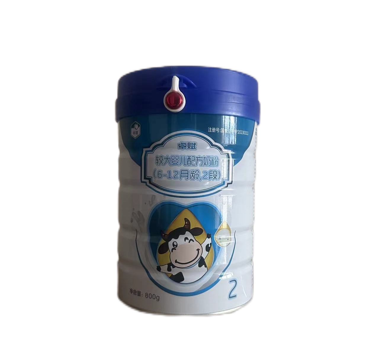 卓赋国产罐装2段800g益生菌奶粉
