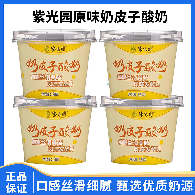 紫光园奶皮子酸奶北京特产手工特产正品鲜奶发酵原味抹茶酸奶120g