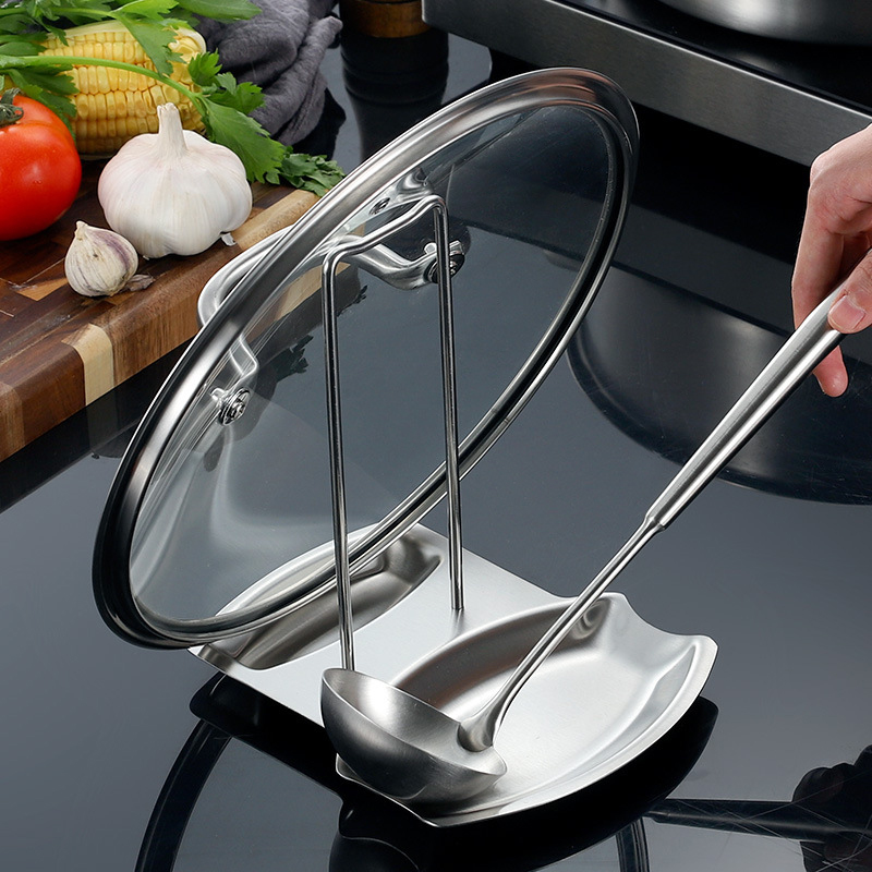 不锈钢锅盖架锅铲托盘台面式