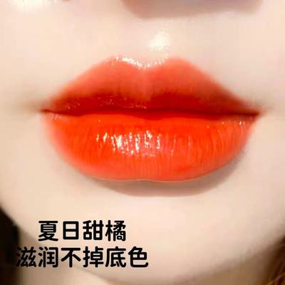 橘色口红不掉色口红持久不沾杯橘红色口红素颜淡妆学生
