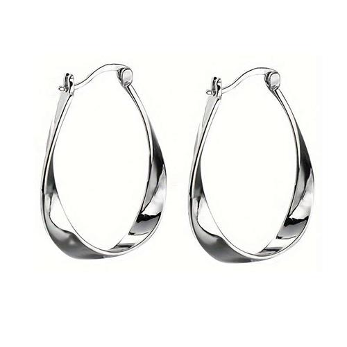 Simple M?bius Loop Geometric Irregular Earrings Womens