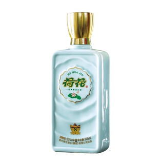 【】贵州荷花酒 玉8 酱香型53度500ml白酒纯粮食酒 送礼