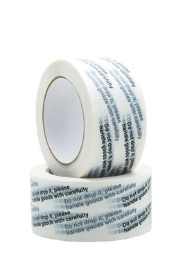 淘宝警示语封箱胶带快递打包胶带大卷透明封口胶布Do not drop it