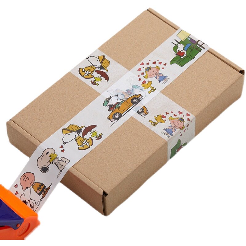 彩色卡通胶带史努比可爱封箱胶带印花贴纸快递打包胶布封口胶纸