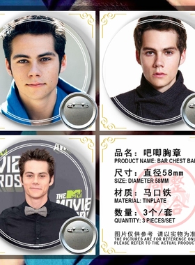 迪伦奥布莱恩 dylan o'brien周边应援吧唧胸章胸针马口铁徽章谷子