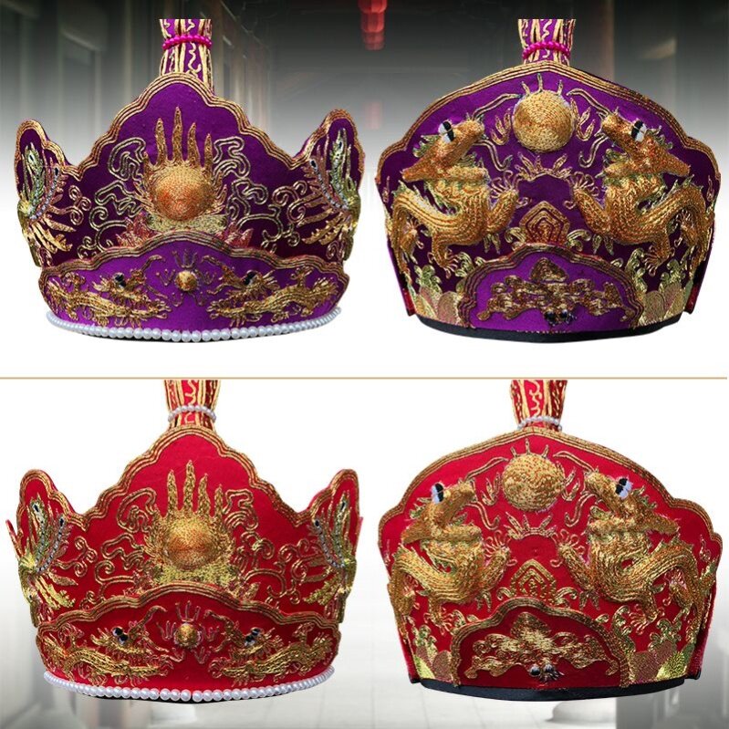 禅修法器佛具用品寺庙方丈主持佛事焰口法师帽全手工刺绣毗卢帽