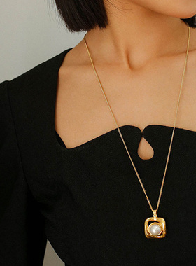 Sweetpeeps玛瑙高级感毛衣项链