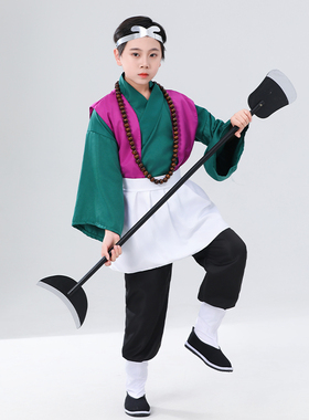 沙僧服装儿童角色扮演沙和尚舞台表演出服沙师弟兵器佛珠全套装备