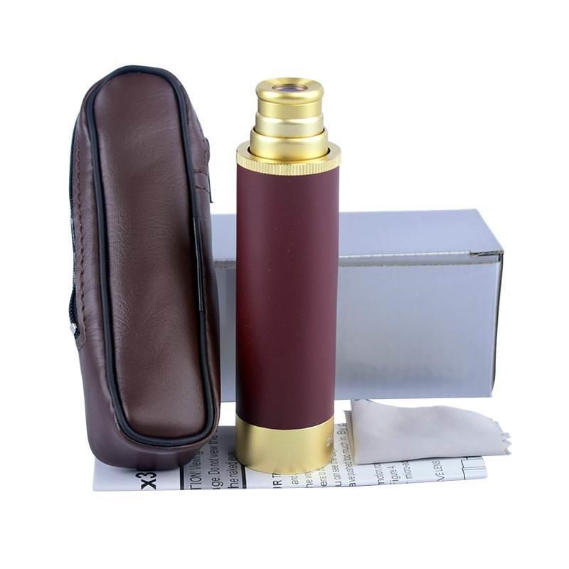 外贸25X30海盗望远镜 高倍袖珍单筒望远镜海盗镜带皮包礼品望远镜