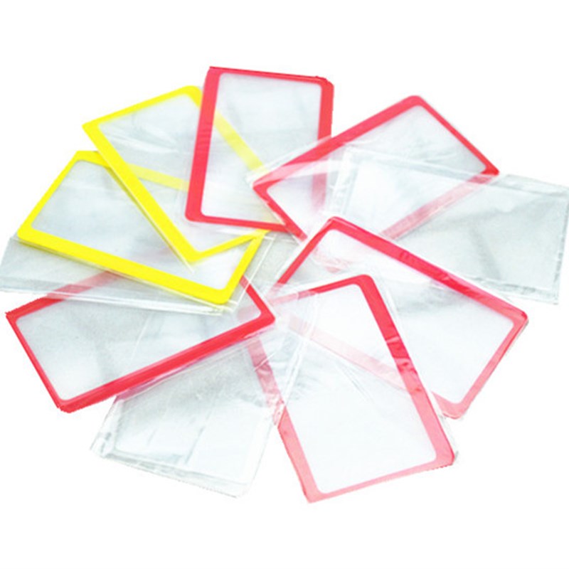 卡片透明放大镜 袖珍放大镜 书签放大镜 阅读放大镜方便携带 PVC