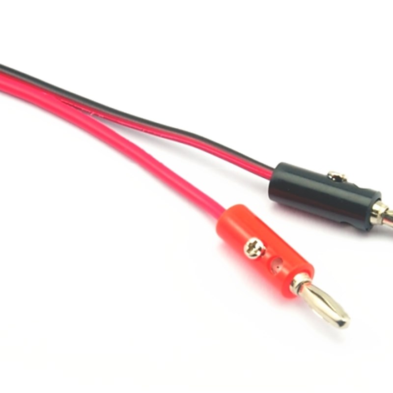 DC公头转香蕉头线 直流12V24V电源测试线5.5 2.1转4mm灯笼头