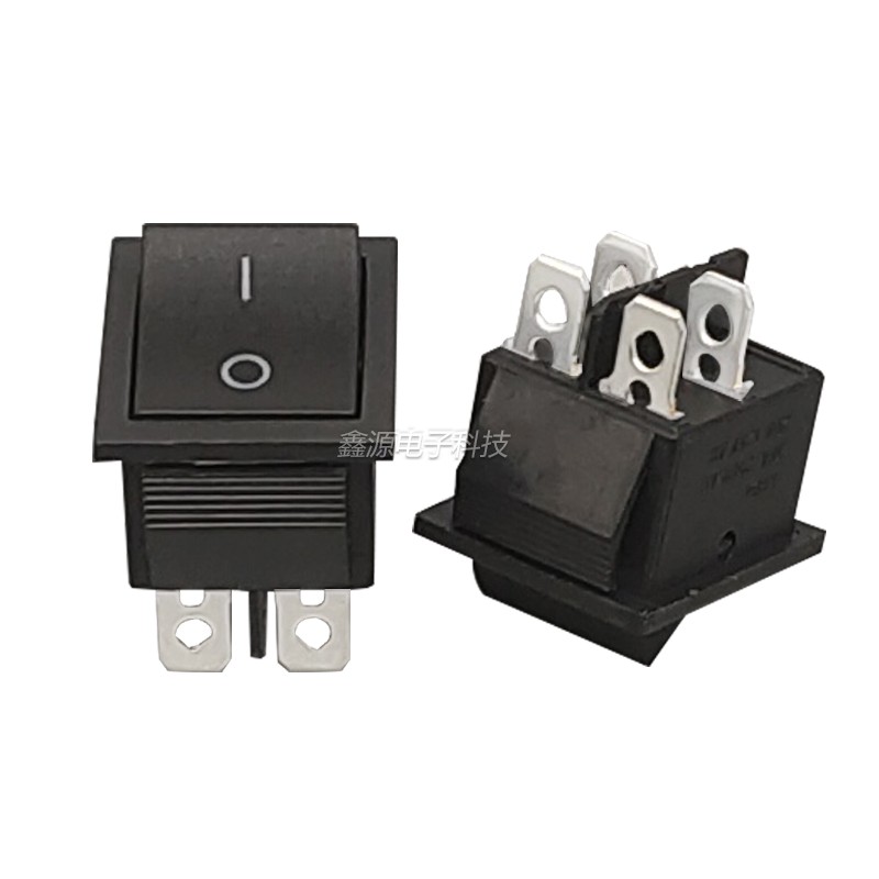 KCD4船型开关4脚带灯16A250V煮面桶烤箱电源开关KCD7跑步机通用