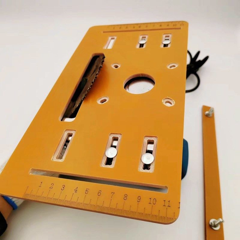 切割机底座底板靠山免打孔手提锯云石机配件木工专用裁板神器电木