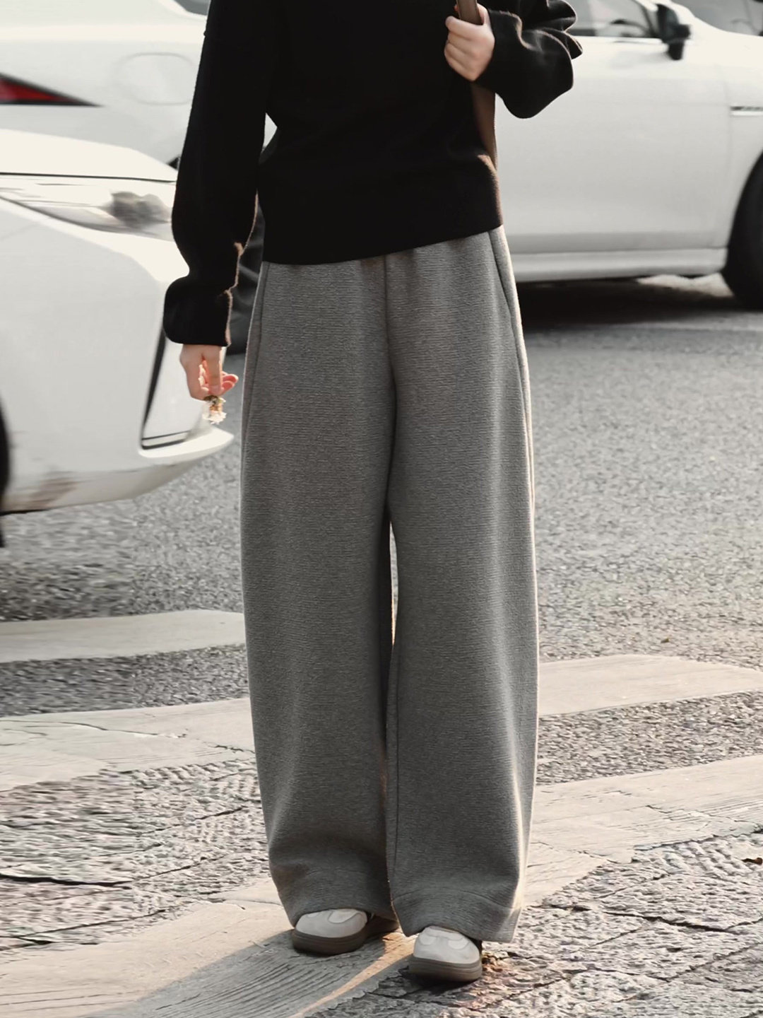 灰色高腰阔腿裤女秋冬2025年新款宽松显瘦百搭卫裤直筒休闲运动裤,女装/女士精品,大码裤装,淘宝优惠券,粉丝福利购,淘宝优惠卷