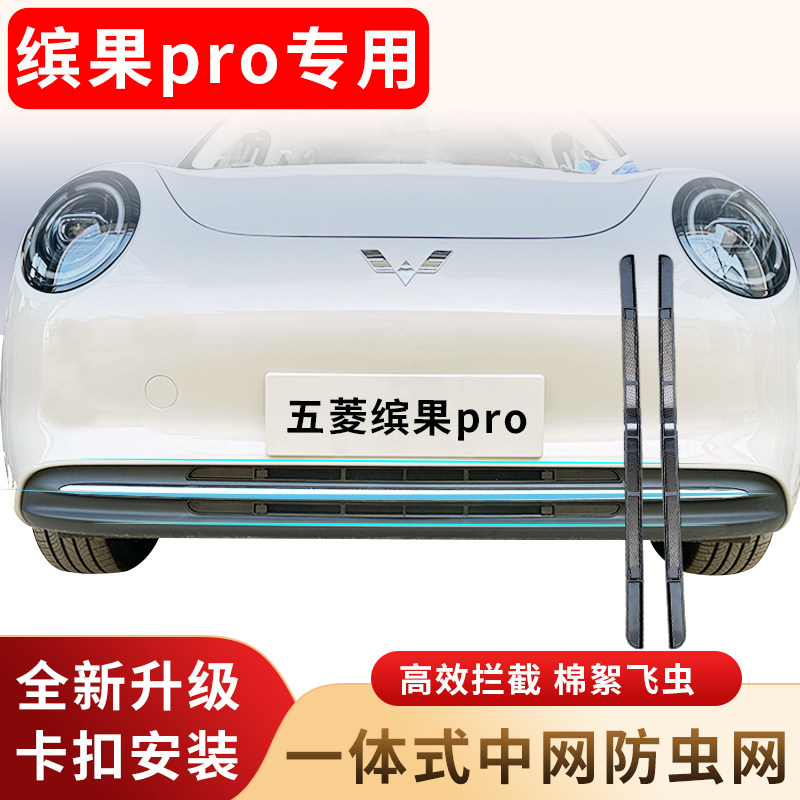 26款五菱缤果pro防虫网中网专用前脸进气口改装用品配件保护防尘