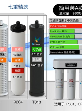 【三桶滤芯】飞力fairey套芯 IP301过滤陶瓷台下三桶套装芯DIP301