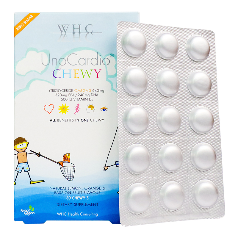 WHC小超人儿童鱼油dha深海Omega3补脑记忆维生素D3自护免疫力30片