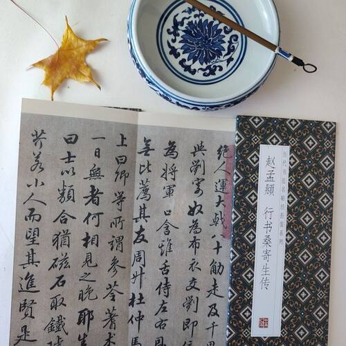 赵孟頫行书 桑寄生传 历代书法名帖经折装系列鉴赏帖中国古代书法