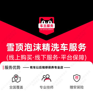天猫汽车精洗服务 精致洗车 雪顶泡沫精洗 单次到店洗车券 TMYC