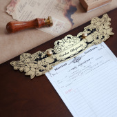 复古胡桃木黄铜手账画板横竖两用实木板黄铜夹板速写素描水彩拍照