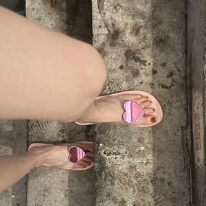 爱心人字拖鞋可爱外出穿女夏季海