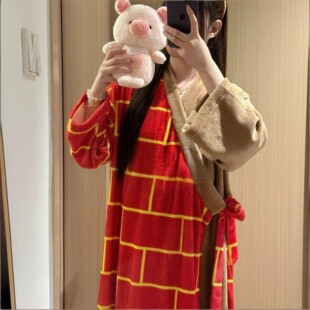 可外穿个性唐僧袈裟家居服睡袍秋冬创意网红搞怪佛系加厚浴袍睡衣