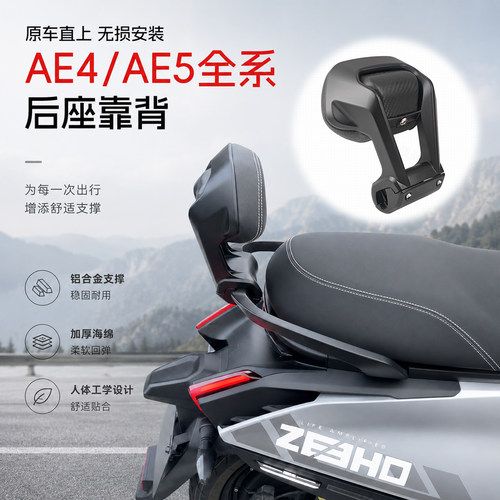 适用于极核AE4/Ae5i/AE2电摩电自靠背铝合金直上后靠背加厚改装件