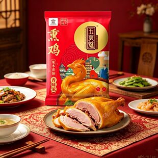 山东阳谷凤祥五更炉熏鸡500g整只鸡聊城特产食品熟食真空烧鸡卤肉
