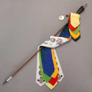 尼泊尔手工竹制锡杖召财剑藏式客厅家用复古财申箭西藏吉祥纪念品