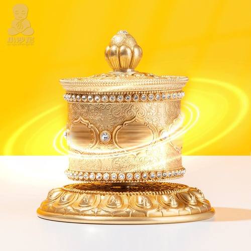 家用佛堂铜指捻转金轮