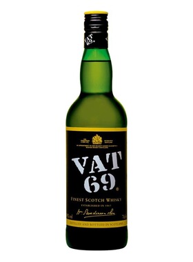 威使69苏格兰威士忌 Vat69 进口洋酒帝亚吉欧烈酒调可乐桶700ml