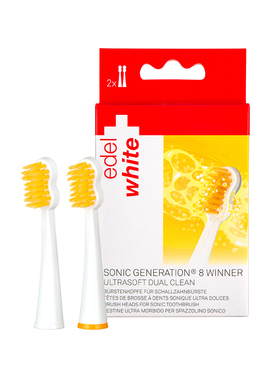 埃德尔edelwhite瑞士进口声波牙刷专用成人常规替换头2支