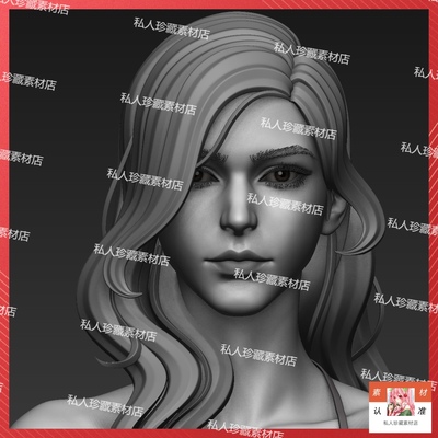 zbrush女性角色雕刻3d模型ztl细分zb人体结构解剖学基础雕塑模型