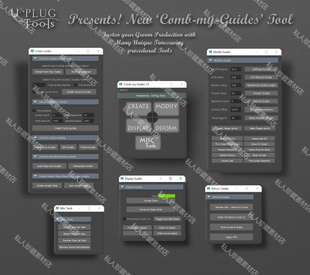 Comb My Guides toolkit V1.0 maya xgen 毛发头发曲线提取插件